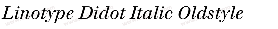 Linotype Didot Italic Oldstyle Figures字体转换